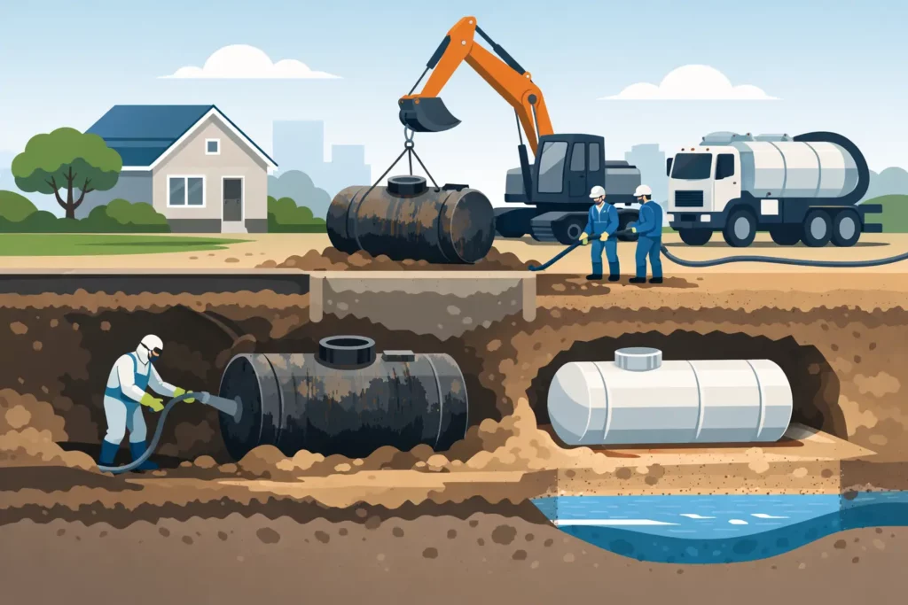 Ondergrondse tank saneren: zo verloopt het