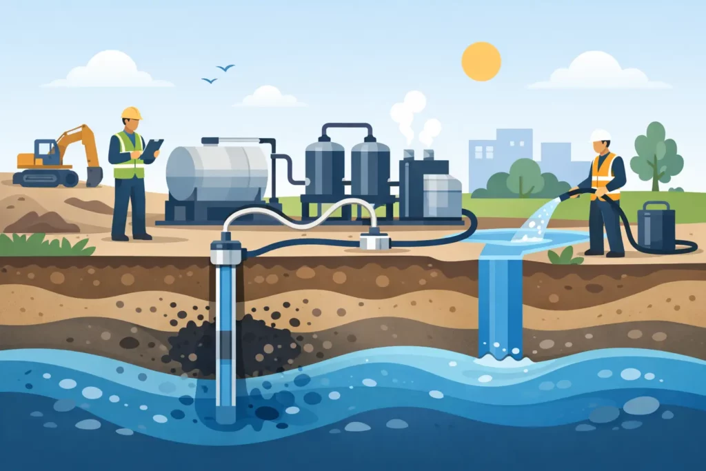 Hoe werkt grondwatersanering op locatie?