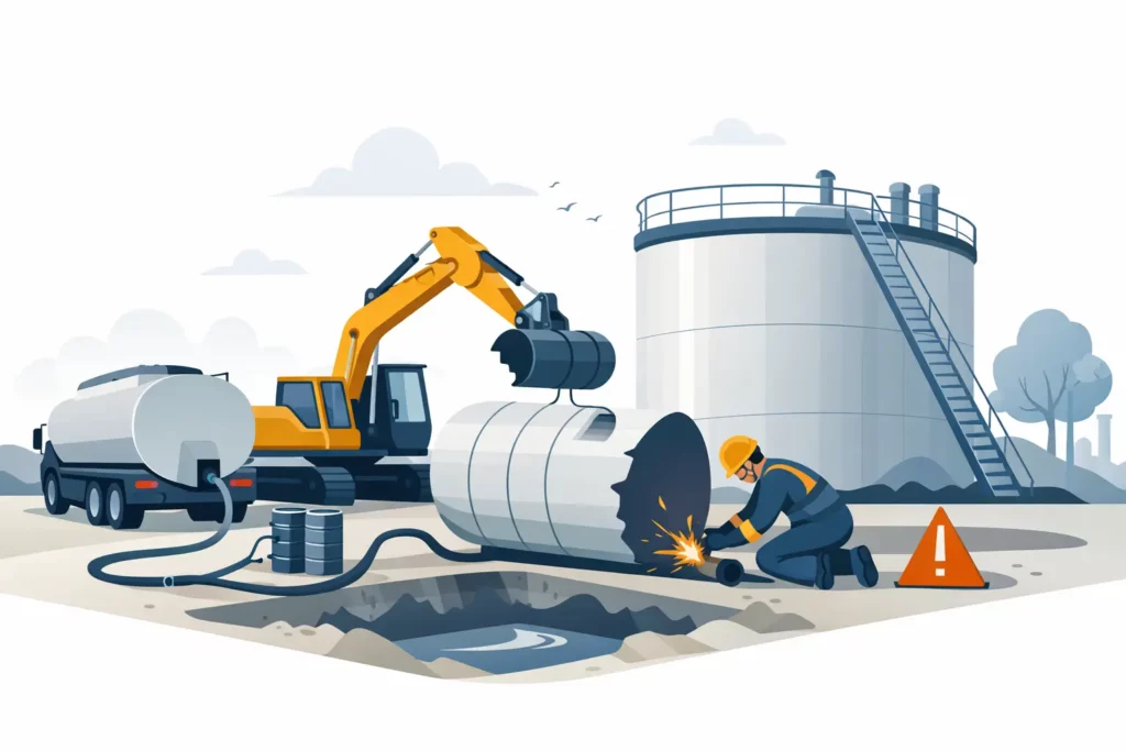 Gids voor opslagtank buitengebruikstelling