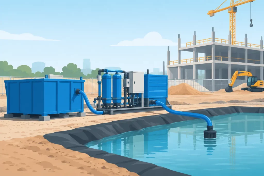 Tijdelijke waterzuivering op werf correct inzetten